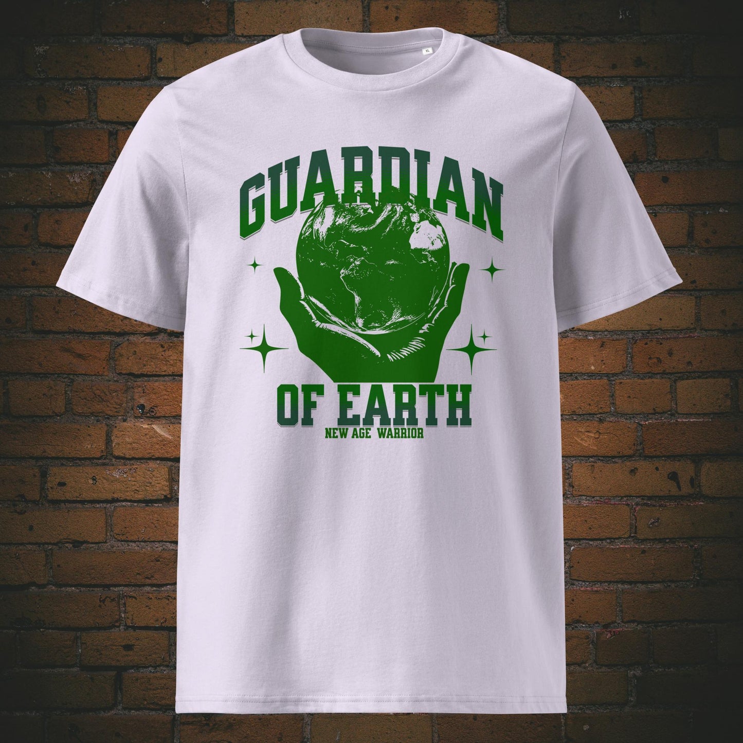Guardian of Earth T-Shirt – Druck auf Unisex Bio Baumwolle in der Farbe lavendel | New Age Warrior