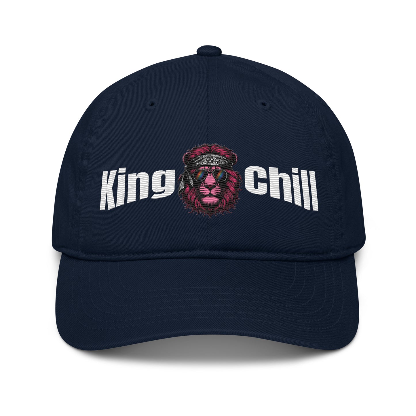 New Age Warrior Cap – King of Chill Loewe | Unisex Bio Baumwolle in der Farbe dunkelbau
