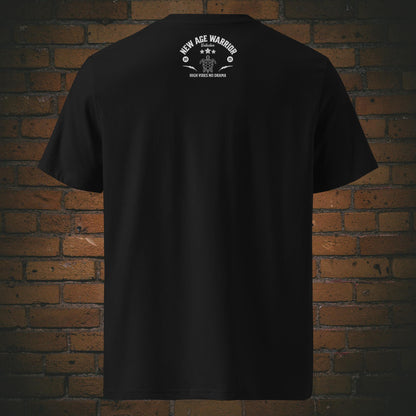 New Age Warrior T-Shirt – Turtle Design I’m in Sync | Bio Baumwolle in der Farbe schwarz - Druck auf dem Rücken