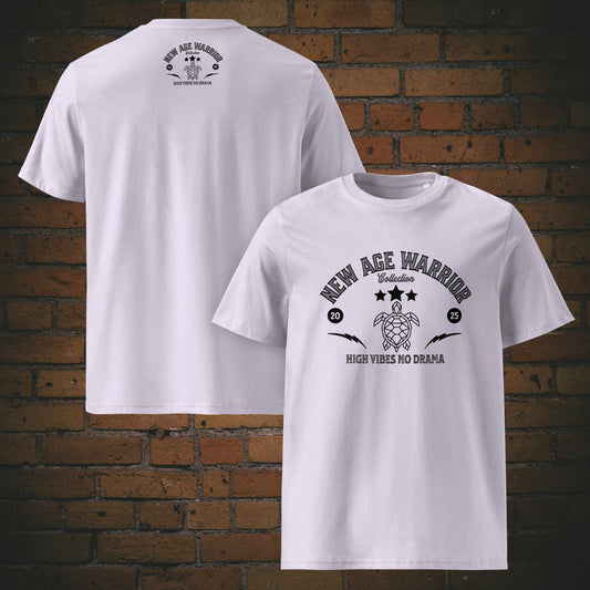 New Age Warrior T-Shirt Unisex – Druck auf Bio Baumwolle in der Farbe Lavendel
