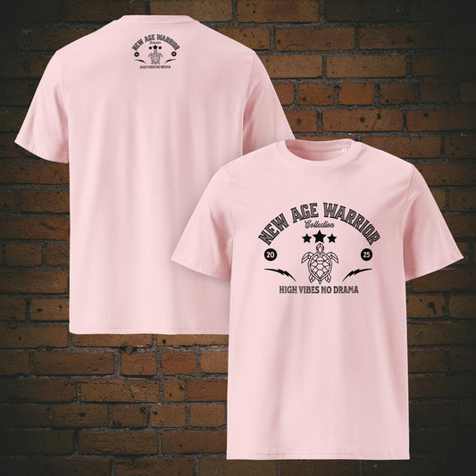 New Age Warrior T-Shirt Unisex – Druck auf Bio Baumwolle Farbe Rosa