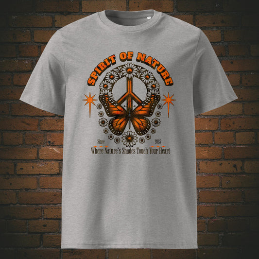 Spirit of Nature T-Shirt – Spirituelles Hippie Design Unisex | Bio Baumwolle in der Farbe hellgrau