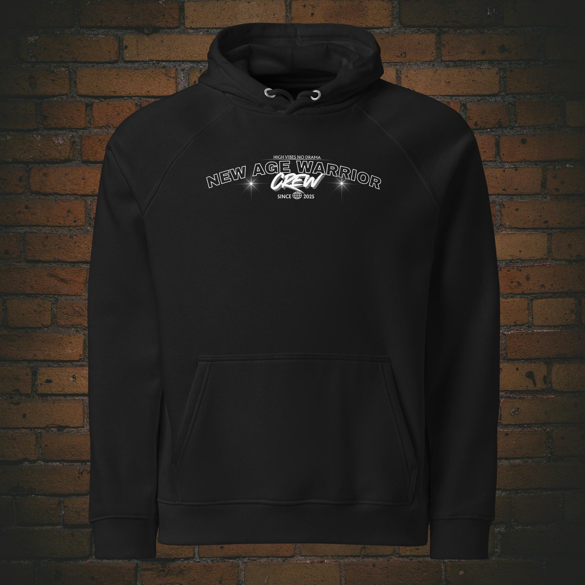 Peacemaker Hoodie Schriftzug Orange – Earth Guardian | New Age Warrior, Unisex,  Druck  auf Bio-Baumwolle in der Farbe schwarz - Frontprint